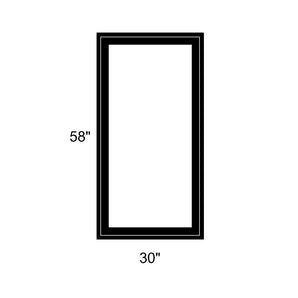 30" x 58" - Switchable Privacy Window - Fixed - Black Vinyl