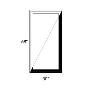 30" x 58" - Switchable Privacy Window - Fixed - Black/White Vinyl