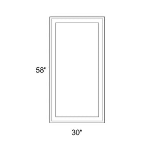 30" x 58" - Switchable Privacy Window - Fixed - White Vinyl