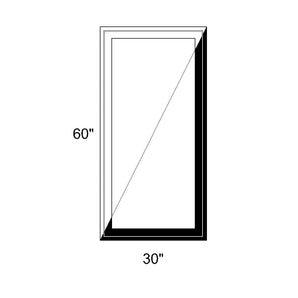 30" x 60" - Switchable Privacy Window - Fixed - Black/White Vinyl