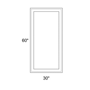 30" x 60" - Switchable Privacy Window - Fixed - White Vinyl