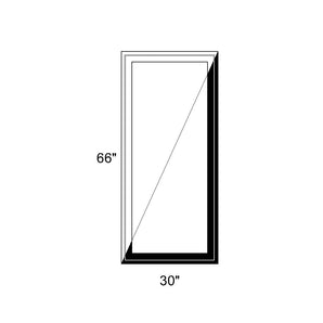 30" x 66" - Switchable Privacy Window - Fixed - Black/White Vinyl