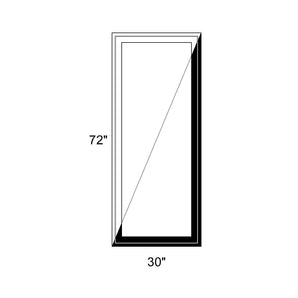 30" x 72" - Switchable Privacy Window - Fixed - Black/White Vinyl