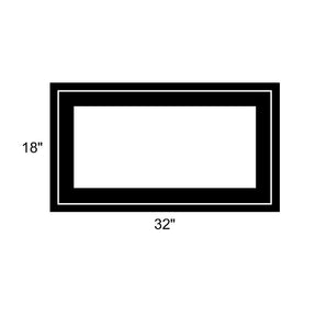 32" x 18" - Switchable Privacy Window - Fixed - Black Vinyl