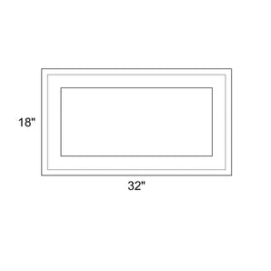 32" x 18" - Switchable Privacy Window - Fixed - White Vinyl