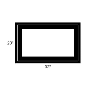 32" x 20" - Switchable Privacy Window - Fixed - Black Vinyl