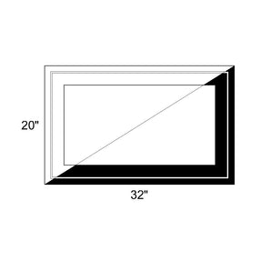 32" x 20" - Switchable Privacy Window - Fixed - Black/White Vinyl