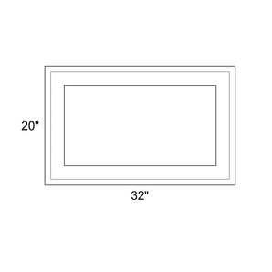 32" x 20" - Switchable Privacy Window - Fixed - White Vinyl