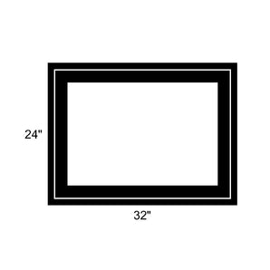 32" x 24" - Switchable Privacy Window - Fixed - Black Vinyl