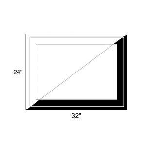 32" x 24" - Switchable Privacy Window - Fixed - Black/White Vinyl