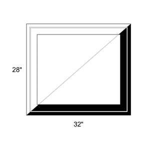 32" x 28" - Switchable Privacy Window - Fixed - Black/White Vinyl