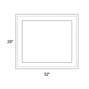 32" x 28" - Switchable Privacy Window - Fixed - White Vinyl