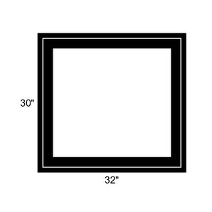 32" x 30" - Switchable Privacy Window - Fixed - Black Vinyl