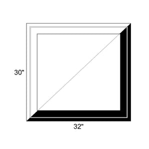 32" x 30" - Switchable Privacy Window - Fixed - Black/White Vinyl