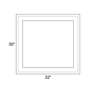 32" x 30" - Switchable Privacy Window - Fixed - White Vinyl