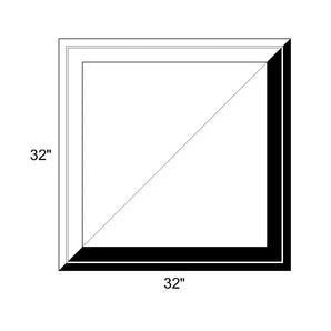 32" x 32" - Switchable Privacy Window - Fixed - Black/White Vinyl