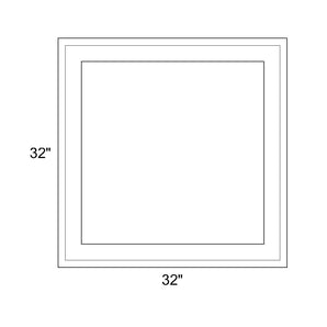 32" x 32" - Switchable Privacy Window - Fixed - White Vinyl