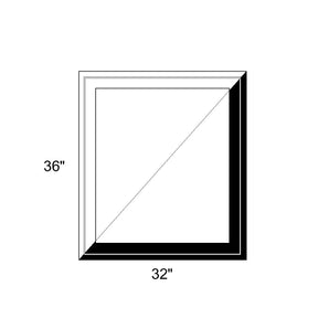 32" x 36" - Switchable Privacy Window - Fixed - Black/White Vinyl