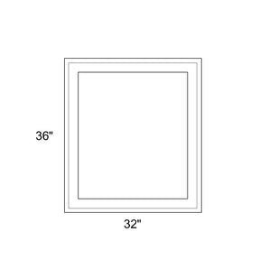 32" x 36" - Switchable Privacy Window - Fixed - White Vinyl