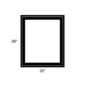 32" x 38" - Switchable Privacy Window - Fixed - Black Vinyl