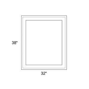 32" x 38" - Switchable Privacy Window - Fixed - White Vinyl