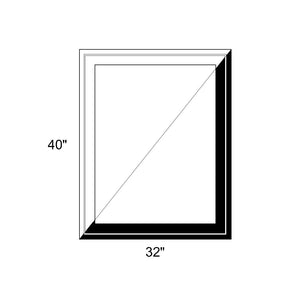 32" x 40" - Switchable Privacy Window - Fixed - Black/White Vinyl