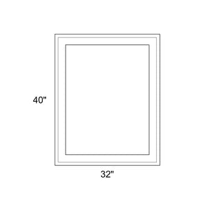 32" x 40" - Switchable Privacy Window - Fixed - White Vinyl