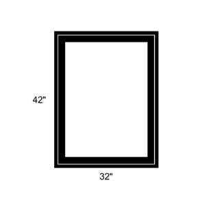 32" x 42" - Switchable Privacy Window - Fixed - Black Vinyl