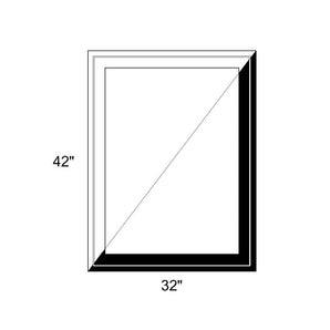 32" x 42" - Switchable Privacy Window - Fixed - Black/White Vinyl