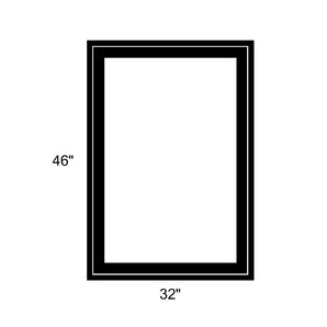 32" x 46" - Switchable Privacy Window - Fixed - Black Vinyl