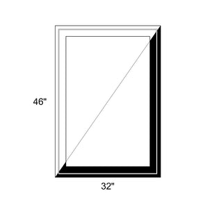 32" x 46" - Switchable Privacy Window - Fixed - Black/White Vinyl