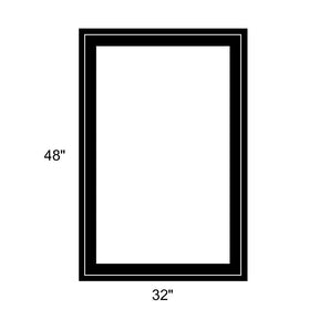 32" x 48" - Switchable Privacy Window - Fixed - Black Vinyl