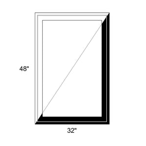 32" x 48" - Switchable Privacy Window - Fixed - Black/White Vinyl