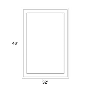 32" x 48" - Switchable Privacy Window - Fixed - White Vinyl