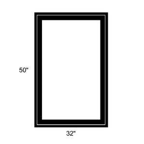 32" x 50" - Switchable Privacy Window - Fixed - Black Vinyl