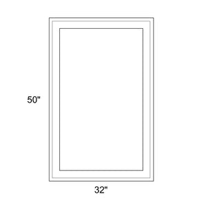 32" x 50" - Switchable Privacy Window - Fixed - White Vinyl