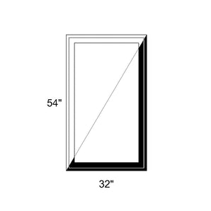 32" x 54" - Switchable Privacy Window - Fixed - Black/White Vinyl