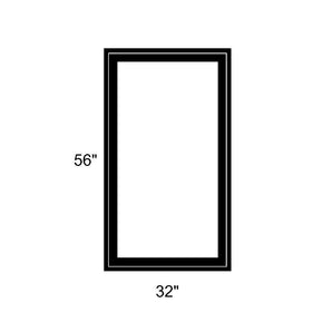 32" x 56" - Switchable Privacy Window - Fixed - Black Vinyl