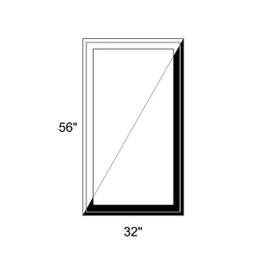 32" x 56" - Switchable Privacy Window - Fixed - Black/White Vinyl