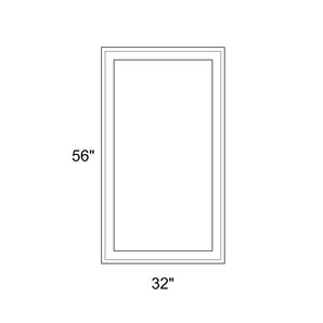 32" x 56" - Switchable Privacy Window - Fixed - White Vinyl