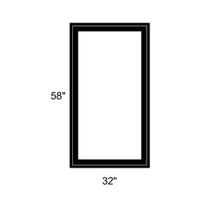 32" x 58" - Switchable Privacy Window - Fixed - Black Vinyl