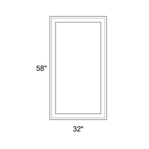 32" x 58" - Switchable Privacy Window - Fixed - White Vinyl