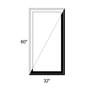 32" x 60" - Switchable Privacy Window - Fixed - Black/White Vinyl