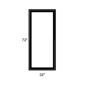 32" x 72" - Switchable Privacy Window - Fixed - Black Vinyl