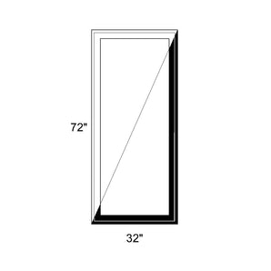 32" x 72" - Switchable Privacy Window - Fixed - Black/White Vinyl