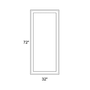 32" x 72" - Switchable Privacy Window - Fixed - White Vinyl