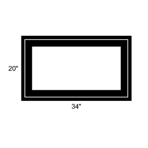 34" x 20" - Switchable Privacy Window - Fixed - Black Vinyl