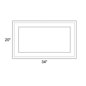 34" x 20" - Switchable Privacy Window - Fixed - White Vinyl