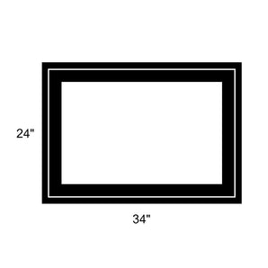 34" x 24" - Switchable Privacy Window - Fixed - Black Vinyl