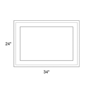 34" x 24" - Switchable Privacy Window - Fixed - White Vinyl